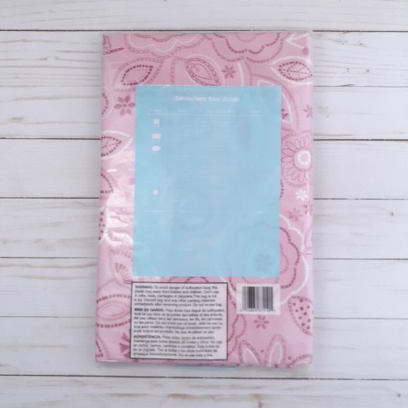 Vinyl Tablecloth Pink Spring Flowers 52x70 - Picture 2 of 2